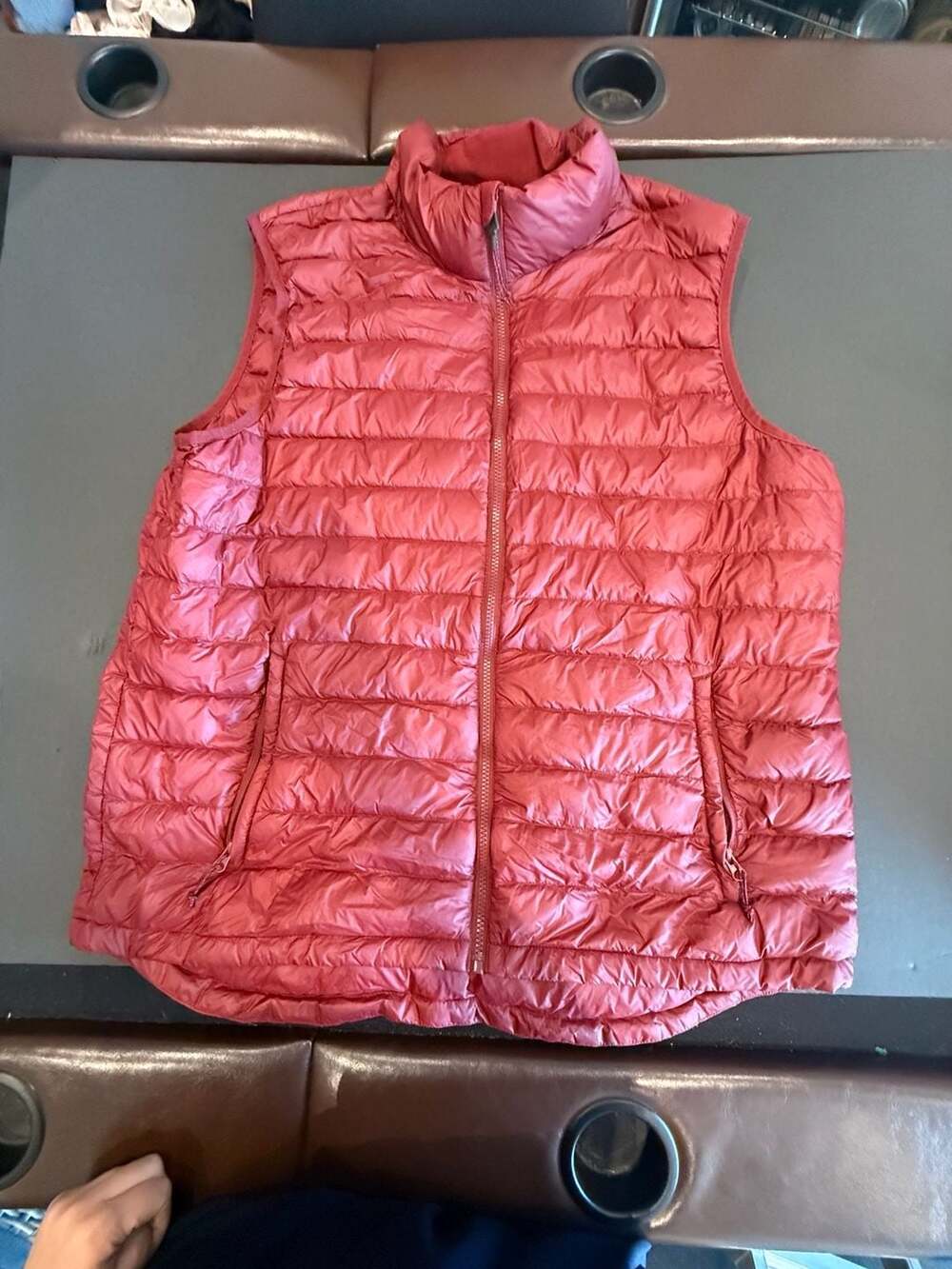 Champion Puffer Vest Size XL Red Full Zip